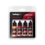 Vallejo 72377 - Farb-Set Rot, 4x 18 ml